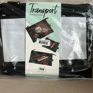 NWT Lug Transport 3 Piece Clearview Storage Envelopes in Snowman Trees ⛄️ 🌲